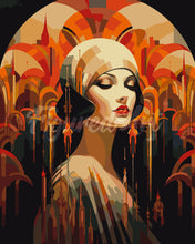 Carica l&#39;immagine nel visualizzatore di Gallery, Dipingere con i numeri - Donna Art Deco Figured&#39;Art