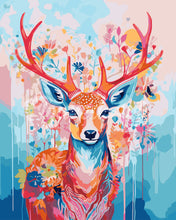 Carica l&#39;immagine nel visualizzatore di Gallery, Dipingere con i numeri - Cervo Colorato in Fiore Figured&#39;Art