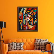 Carica l&#39;immagine nel visualizzatore di Gallery, Dipingere con i numeri - Donna Astratta Stile Picasso