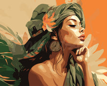 Carica l&#39;immagine nel visualizzatore di Gallery, Dipingere con i numeri - Donna con Turbante Africano Figured&#39;Art