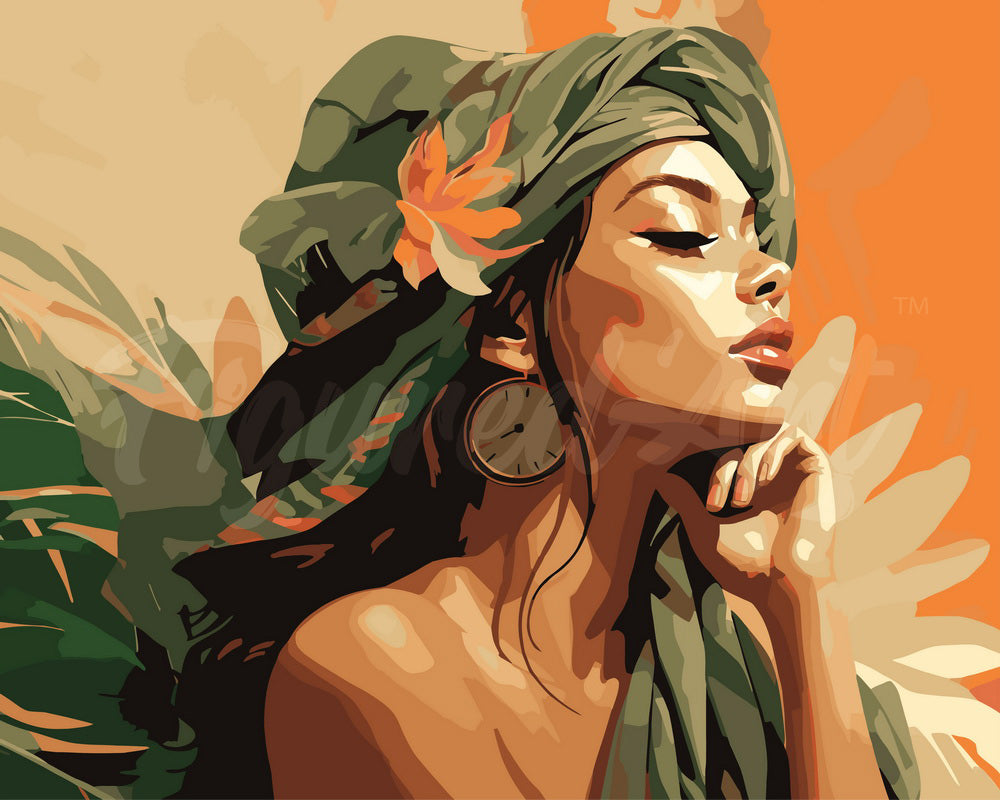 Dipingere con i numeri - Donna con Turbante Africano Figured'Art