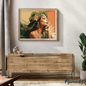 Dipingere con i numeri - Donna con Turbante Africano