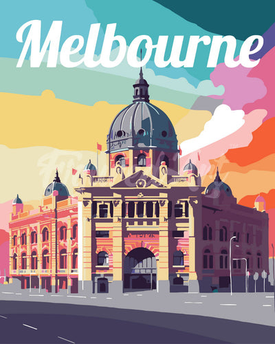 Dipingere con i numeri - Poster di Viaggio a Melbourne Figured'Art