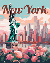 Carica l&#39;immagine nel visualizzatore di Gallery, Dipingere con i numeri - Poster di Viaggio a New York in Primavera Figured&#39;Art