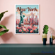 Carica l&#39;immagine nel visualizzatore di Gallery, Dipingere con i numeri - Poster di Viaggio a New York in Primavera