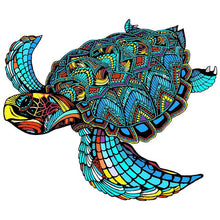 Carica l&#39;immagine nel visualizzatore di Gallery, Puzzle 2D in legno - Tartaruga di mare colorata