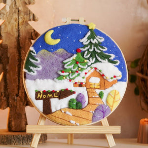 Needle Felting Casa invernale