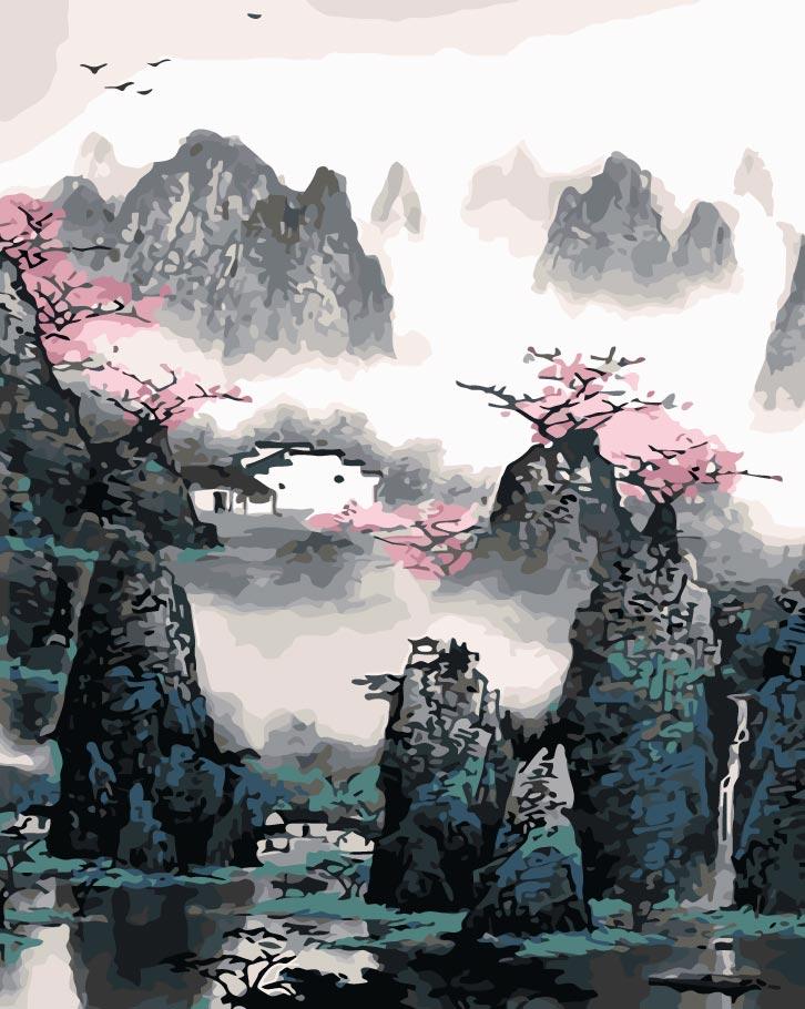 Dipingere con i numeri - Cina Paesaggio