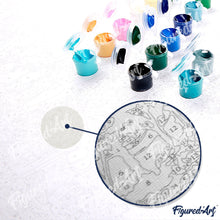 Carica l&#39;immagine nel visualizzatore di Gallery, Dipingere con i numeri - Vaso di fiori rosa e bianchi