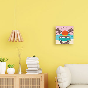 Mini Kit da Dipingere con i Numeri 20x20cm con cornice Malibu