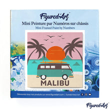 Carica l&#39;immagine nel visualizzatore di Gallery, Mini Kit da Dipingere con i Numeri 20x20cm con cornice Malibu