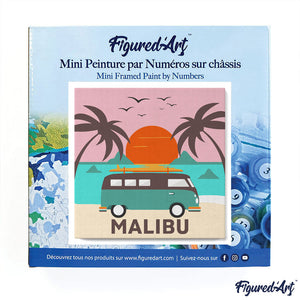 Mini Kit da Dipingere con i Numeri 20x20cm con cornice Malibu