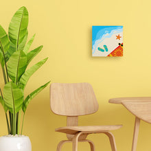 Carica l&#39;immagine nel visualizzatore di Gallery, Mini Kit da Dipingere con i Numeri 20x20cm con cornice In spiaggia