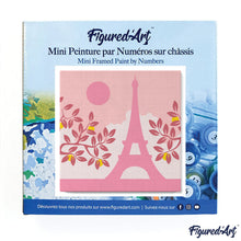 Carica l&#39;immagine nel visualizzatore di Gallery, Mini Kit da Dipingere con i Numeri 20x20cm con cornice Il sole su Parigi