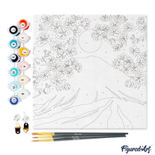 Carica l&#39;immagine nel visualizzatore di Gallery, Mini Kit da Dipingere con i Numeri 20x20cm con cornice Monte Fuji