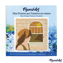 Carica l&#39;immagine nel visualizzatore di Gallery, Mini Kit da Dipingere con i Numeri 20x20cm con cornice Ragazza con foulard
