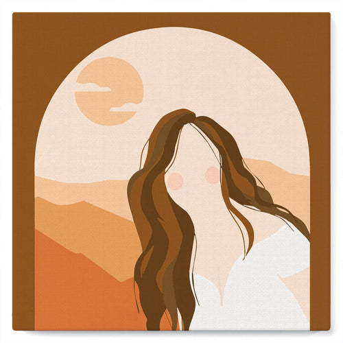 Mini Kit da Dipingere con i Numeri 20x20cm con cornice Donna e arco