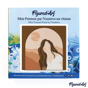 Mini Kit da Dipingere con i Numeri 20x20cm con cornice Donna e arco