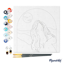 Carica l&#39;immagine nel visualizzatore di Gallery, Mini Kit da Dipingere con i Numeri 20x20cm con cornice Donna e arco