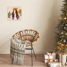 Carica l&#39;immagine nel visualizzatore di Gallery, Mini Kit da Dipingere con i Numeri 20x20cm con cornice Donna e margherite