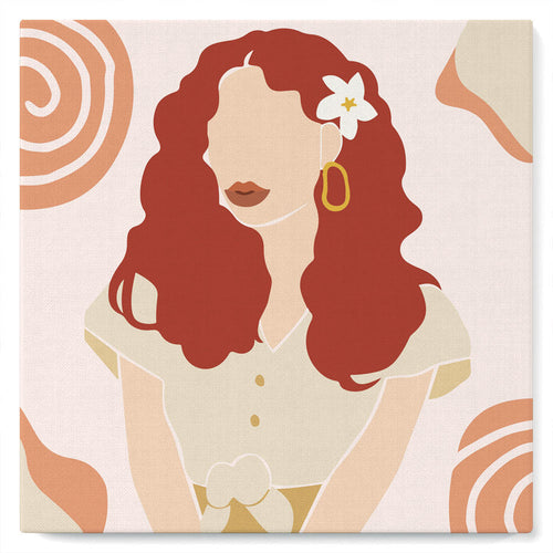 Mini Kit da Dipingere con i Numeri 20x20cm con cornice Fiore tra i capelli