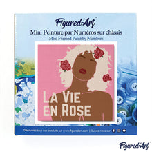 Carica l&#39;immagine nel visualizzatore di Gallery, Mini Kit da Dipingere con i Numeri 20x20cm con cornice Vita in rosa