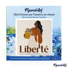 Carica l&#39;immagine nel visualizzatore di Gallery, Mini Kit da Dipingere con i Numeri 20x20cm con cornice Libertà