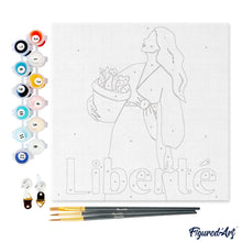 Carica l&#39;immagine nel visualizzatore di Gallery, Mini Kit da Dipingere con i Numeri 20x20cm con cornice Libertà