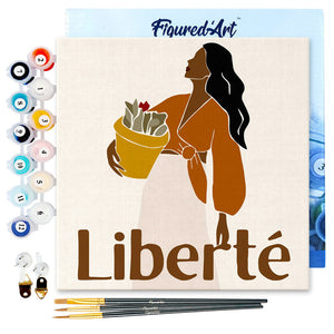 Mini Kit da Dipingere con i Numeri 20x20cm con cornice Libertà
