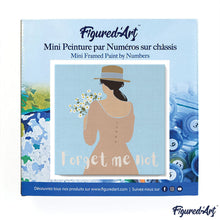 Carica l&#39;immagine nel visualizzatore di Gallery, Mini Kit da Dipingere con i Numeri 20x20cm con cornice Non ti scordar di mé