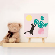 Carica l&#39;immagine nel visualizzatore di Gallery, Mini Kit da Dipingere con i Numeri 20x20cm con cornice Micietto sotto al sole