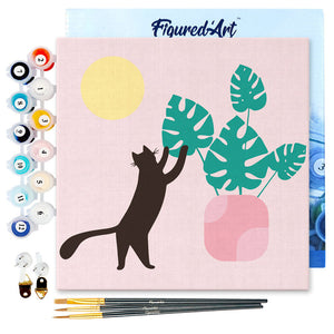 Mini Kit da Dipingere con i Numeri 20x20cm con cornice Micietto sotto al sole