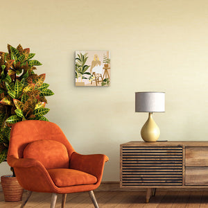 Mini Kit da Dipingere con i Numeri 20x20cm con cornice Fra le sue piante