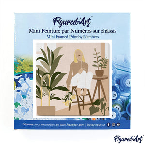Mini Kit da Dipingere con i Numeri 20x20cm con cornice Fra le sue piante