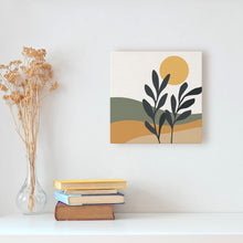 Carica l&#39;immagine nel visualizzatore di Gallery, Mini Kit da Dipingere con i Numeri 20x20cm con cornice Paesaggio e pianta