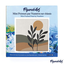 Carica l&#39;immagine nel visualizzatore di Gallery, Mini Kit da Dipingere con i Numeri 20x20cm con cornice Paesaggio e pianta