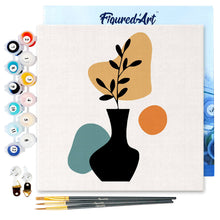 Carica l&#39;immagine nel visualizzatore di Gallery, Mini Kit da Dipingere con i Numeri 20x20cm con cornice Decorazione in vaso 1