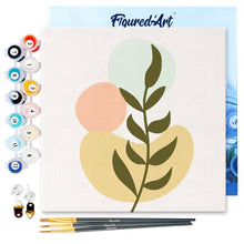 Carica l&#39;immagine nel visualizzatore di Gallery, Mini Kit da Dipingere con i Numeri 20x20cm con cornice Felce 1