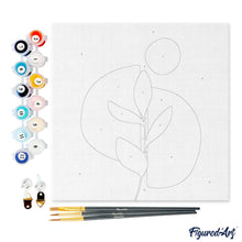 Carica l&#39;immagine nel visualizzatore di Gallery, Mini Kit da Dipingere con i Numeri 20x20cm con cornice Felce 3