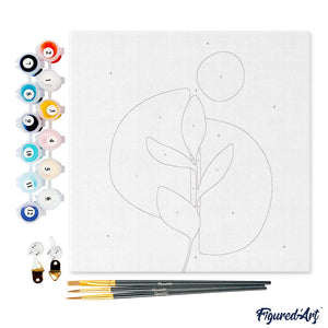 Mini Kit da Dipingere con i Numeri 20x20cm con cornice Felce 3