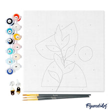 Carica l&#39;immagine nel visualizzatore di Gallery, Mini Kit da Dipingere con i Numeri 20x20cm con cornice Felce 4