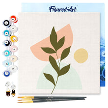 Carica l&#39;immagine nel visualizzatore di Gallery, Mini Kit da Dipingere con i Numeri 20x20cm con cornice Felce 4