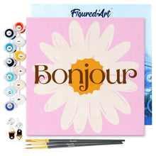 Carica l&#39;immagine nel visualizzatore di Gallery, Mini Kit da Dipingere con i Numeri 20x20cm con cornice Bonjour