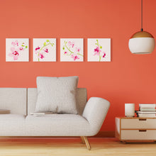 Carica l&#39;immagine nel visualizzatore di Gallery, Mini Kit da Dipingere con i Numeri 20x20cm con cornice Fiori di Orchidea