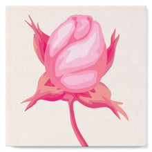 Carica l&#39;immagine nel visualizzatore di Gallery, Mini Kit da Dipingere con i Numeri 20x20cm con cornice Bocciolo di rosa