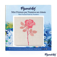 Carica l&#39;immagine nel visualizzatore di Gallery, Mini Kit da Dipingere con i Numeri 20x20cm con cornice Stelo di rosa