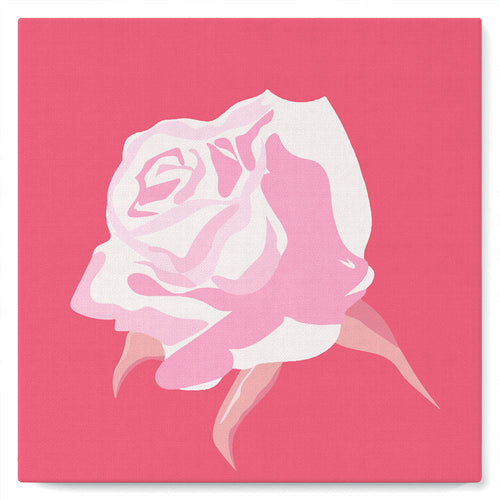 Mini Kit da Dipingere con i Numeri 20x20cm con cornice Corolla di rosa