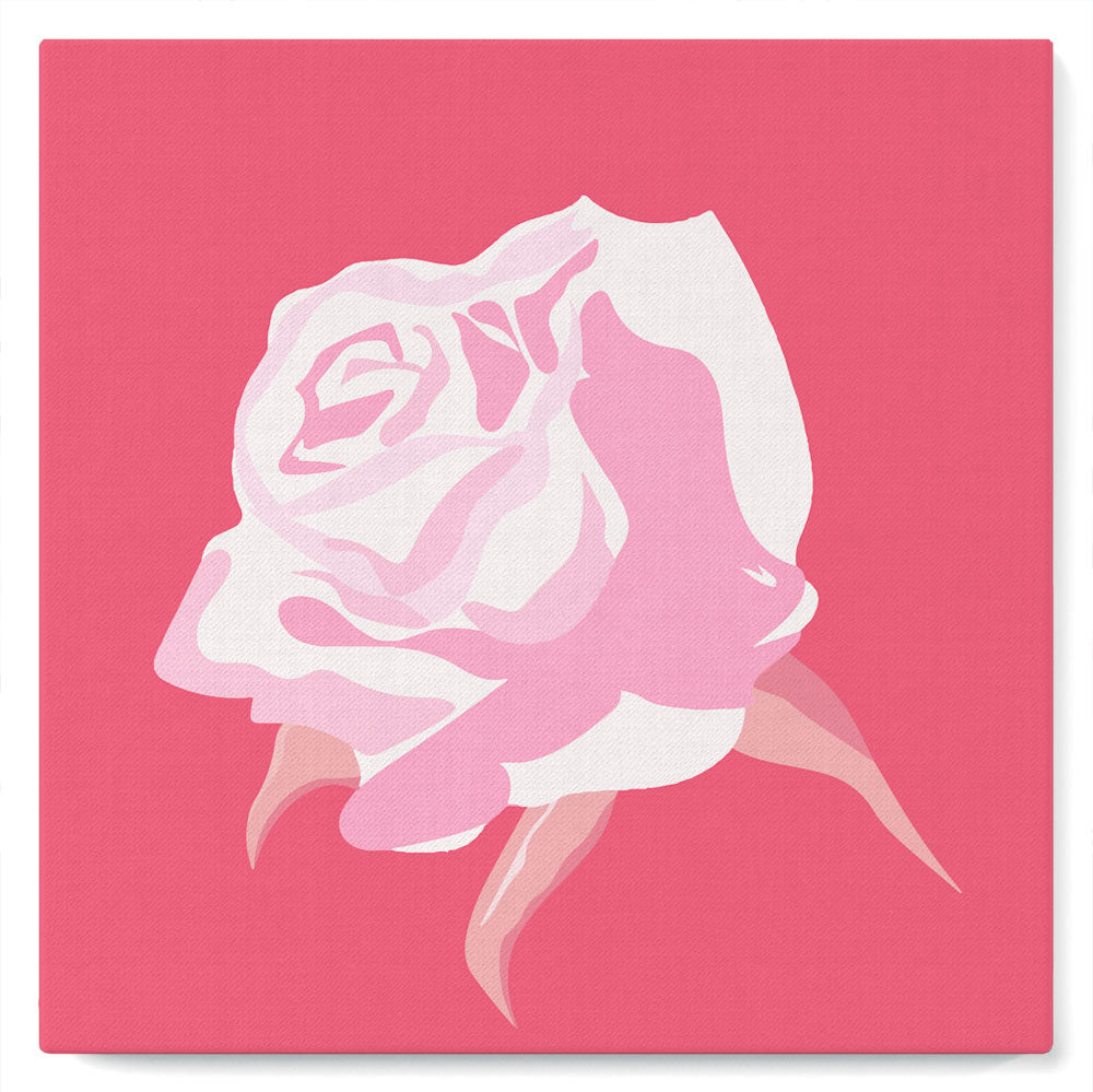 Mini Kit da Dipingere con i Numeri 20x20cm con cornice Corolla di rosa