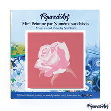 Carica l&#39;immagine nel visualizzatore di Gallery, Mini Kit da Dipingere con i Numeri 20x20cm con cornice Corolla di rosa