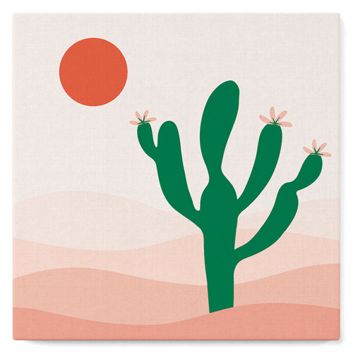 Mini Kit da Dipingere con i Numeri 20x20cm con cornice Cactus